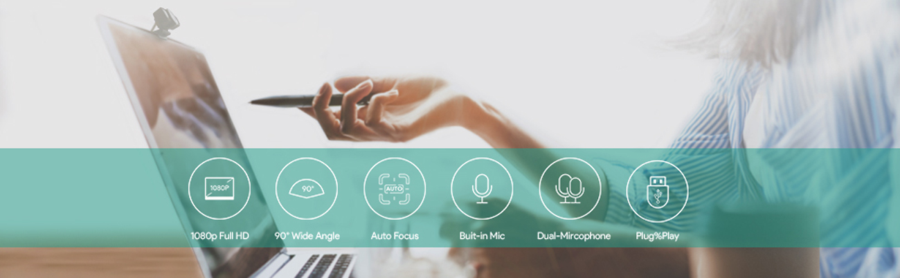 AUKEY Autofocus Webcam